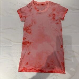 lululemon athletica Pink Tie-Dye Short Sleeve Tee